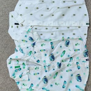 Bundle of 2 Benetton cotton boy's shirts, 3T